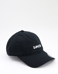 Черная кепка с логотипом в винтажном стиле Levis-Черный цвет Levis®
