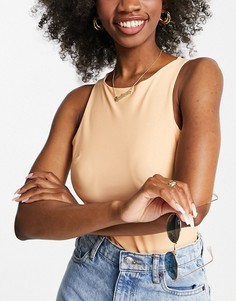 Боди матового оранжевого цвета в стиле диско со спинкой-борцовкой ASOS DESIGN Hourglass-Оранжевый цвет