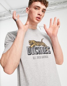 Серая футболка с принтом тигра Dickies-Серый