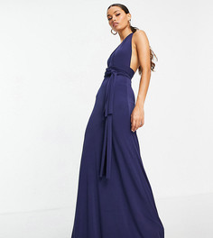 Темно-синее платье-трансформер макси TFNC Petite Bridesmaid-Темно-синий