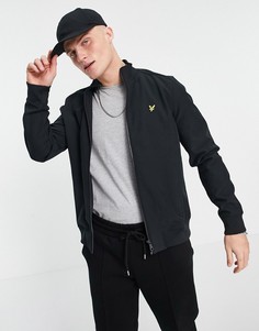 Мягкая куртка на сквозной молнии с высоким воротником Lyle & Scott-Черный