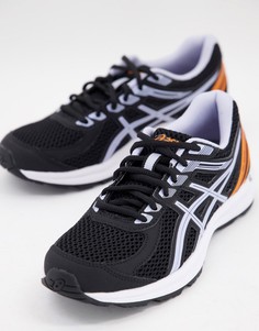 Черные кроссовки с лиловой отделкой Asics Running Gel-Braid-Черный цвет