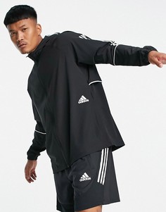 Черная куртка с тремя полосками adidas Training-Черный цвет