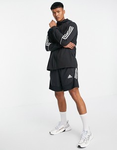 Черные шорты с логотипом BOS adidas Training Aero Ready-Черный цвет