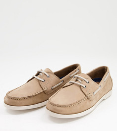 Серо-коричневые кожаные ботинки для широкой стопы Dune Buoyance-Коричневый цвет