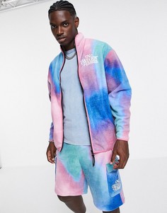Олимпийка из флиса в стиле oversized с вышивкой и абстрактным принтом от комплекта ASOS DESIGN-Разноцветный