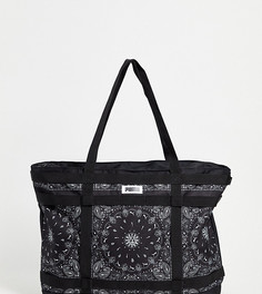 Черная большая сумка-тоут с узором пейсли Puma-Черный цвет