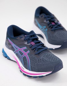 Черные с розовым кроссовки Asics Running GT-1000-Черный цвет