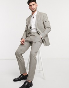 Бежевые узкие брюки Topman-Коричневый цвет