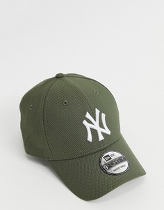 Кепка цвета хаки с принтом "NY 9forty" New Era-Зеленый