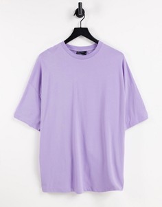 Фиолетовая футболка в стиле oversized из органического материала ASOS DESIGN-Фиолетовый цвет