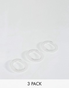 Набор из 3 узких резинок для волос Invisibobble (Crystal Clear)-Бесцветный