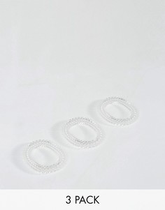 Набор из 3 узких резинок для волос Invisibobble (Crystal Clear)-Бесцветный
