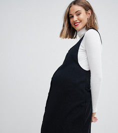 Черное платье-сарафан на пуговицах New Look Maternity-Черный цвет