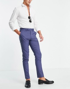 Темно-синие зауженные брюки ASOS DESIGN-Темно-синий