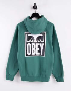 Худи зеленого цвета Obey Eyes Icon 2-Зеленый цвет