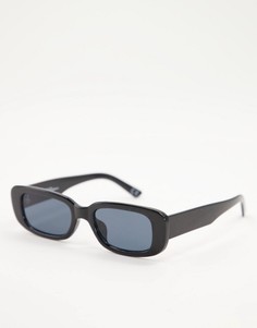 Черные солнцезащитные очки в прямоугольной оправе в стиле унисекс Jeepers Peepers-Черный цвет