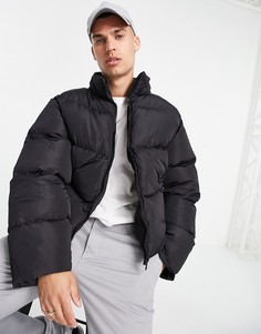 Черная дутая куртка ASOS DESIGN-Черный цвет