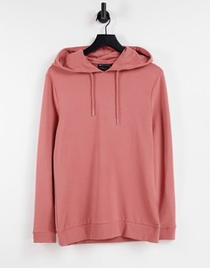 Светло-коричневое худи обтягивающего кроя из органического хлопка ASOS DESIGN-Розовый цвет