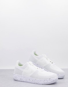 Белые кроссовки Nike Air Force 1 Crater Flyknit-Белый