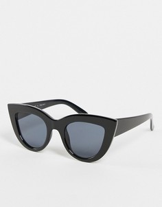 Женские солнцезащитные очки «кошачий глаз» черного цвета AJ Morgan Ya Ya Girls-Черный цвет