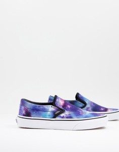 Разноцветные кеды-слипоны Vans Classic Galaxy-Многоцветный