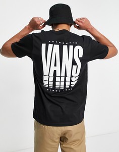 Черная футболка с коротким рукавом и графическим принтом-логотипом Vans Reflect-Черный цвет