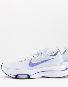 Кроссовки цвета платины и голубого цвета Nike Zoom-Type SE-Серый