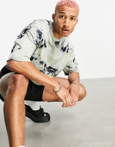 Сине-зеленая свободная футболка с принтом тай-дай от комплекта ASOS DESIGN-Multi