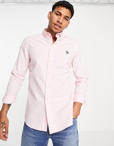 Светло-розовая рубашка с логотипом-зеброй PS Paul Smith-Розовый цвет