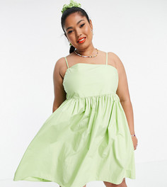Эксклюзивное зеленое платье-трапеция мини COLLUSION Plus-Зеленый цвет