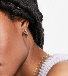 Серебристые серьги в виде змей со стразами Reclaimed Vintage Inspired-Серебристый