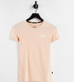 Персиковая футболка с логотипом Puma Essentials-Оранжевый цвет