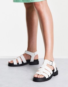 Белые «рыбацкие» сандалии из искусственной кожи на массивной подошве New Look-Белый