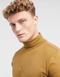 Светло-коричневая водолазка из органического хлопка с длинными рукавами New Look-Neutral