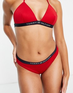 Красные трусы бикини с логотипом на поясе Tommy Hilfiger-Красный