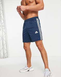 Темно-синие шорты с тремя полосками adidas Training-Темно-синий