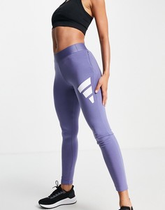 Фиолетовые леггинсы с логотипом adidas Training-Фиолетовый цвет