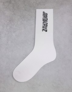 Белые носки с полосками контрастного цвета Santa Cruz-Белый
