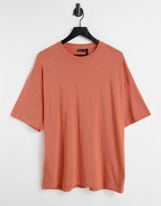Оранжевая oversized-футболка из органического хлопка ASOS DESIGN-Оранжевый цвет