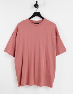 Oversized-футболка выбеленного розового цвета из органического материала ASOS DESIGN-Розовый цвет