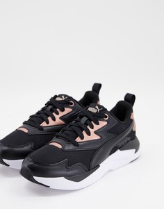 Кроссовки черного и золотистого цвета Puma X-Ray Lite-Черный цвет