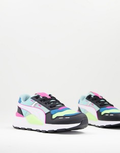 Кроссовки черного и голубого цвета Puma RS 2.0 Futura-Черный цвет
