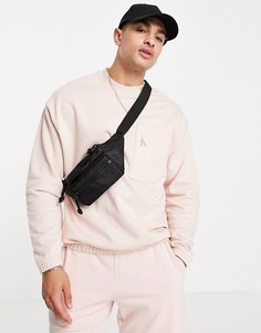 Розовый oversized-свитшот с карманом от комплекта ASOS DESIGN-Розовый цвет