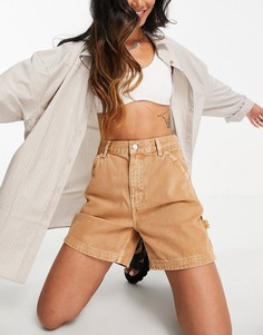 Светло-коричневые шорты Topshop Carpenter-Коричневый цвет