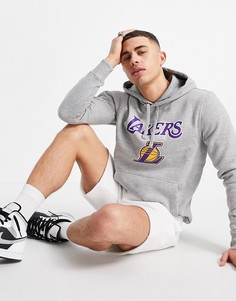 Худи серого цвета New Era NBA LA Lakers-Серый