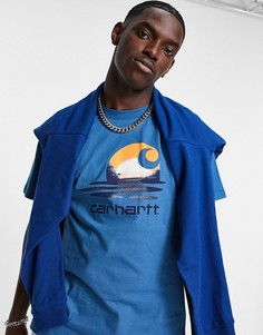 Синяя футболка Carhartt WIP Lagoon C-Голубой