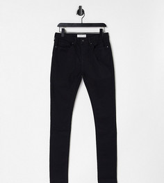 Черные супероблегающие джинсы из смесового органического хлопка Topman Tall-Черный цвет