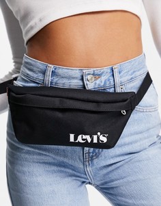 Черная сумка-кошелек на пояс в винтажном стиле с маленьким логотипом Levis-Черный цвет Levis®