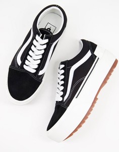 Черные замшевые кроссовки Vans Old Skool Stacked-Черный цвет
